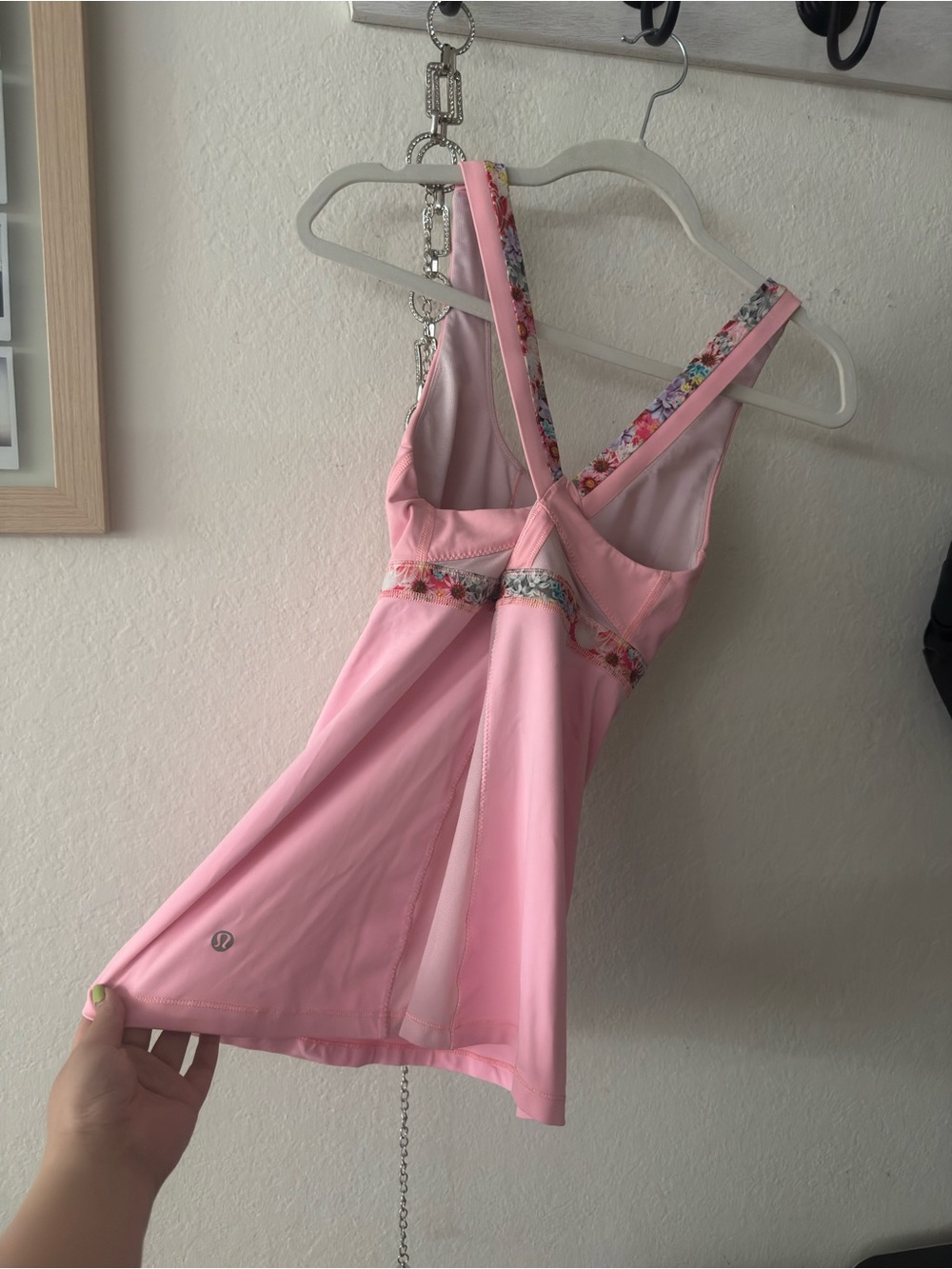 Lululemon Pink Floral Tank Size 8